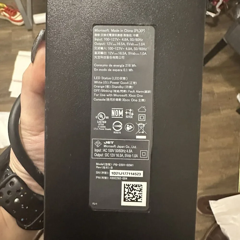OEM Microsoft Xbox One AC‎ Power Adapter Supply Brick PB-2201-02M1